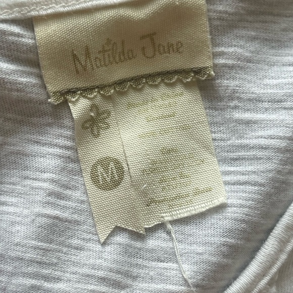 Matilda Jane white ruffle eyelet short sleeve peplum top - Picture 4 of 6